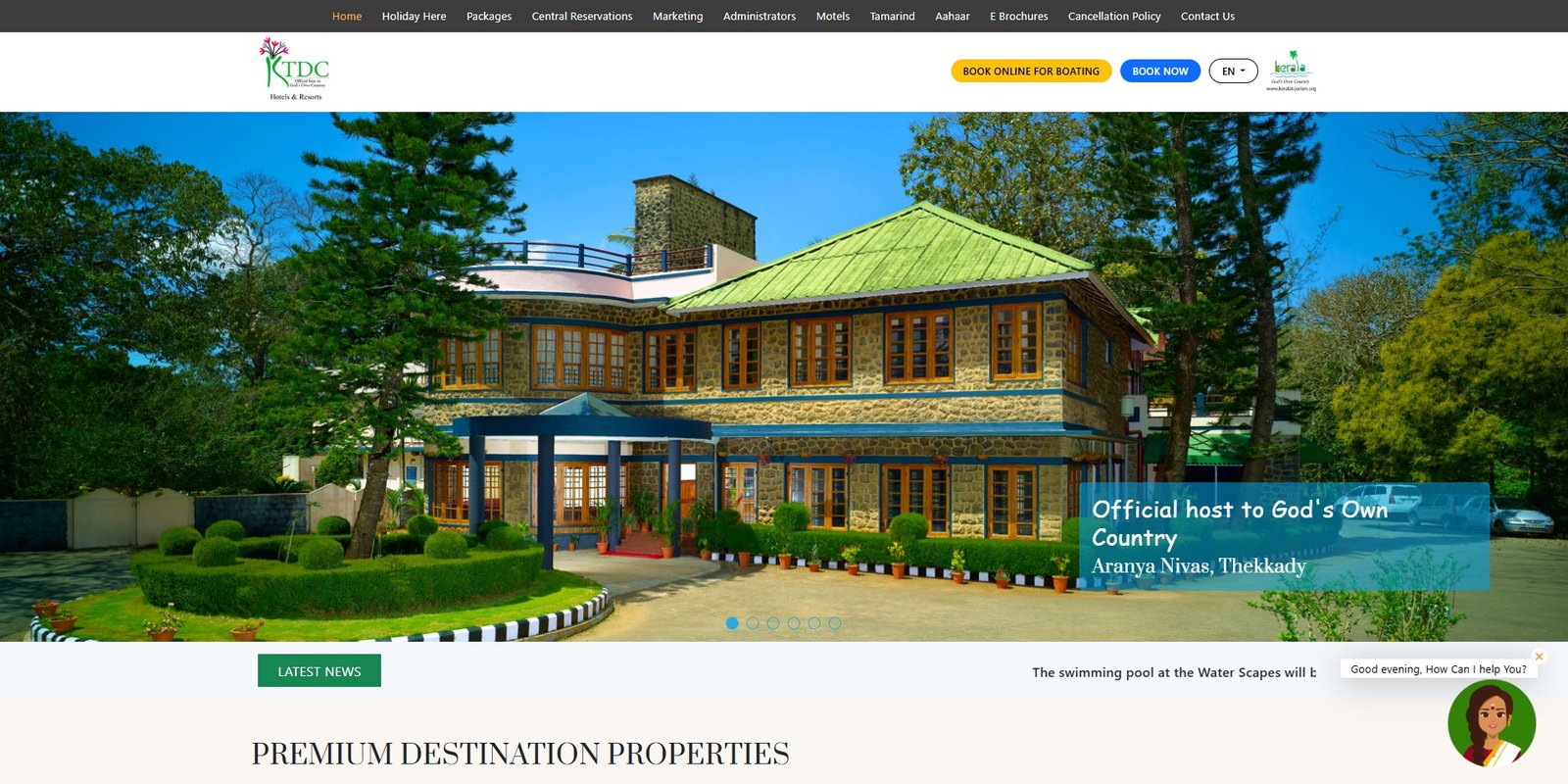 KTDC Hotels and Resorts, Hotels, Accommodation, Official Website, Kerala Tour...
